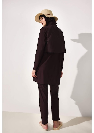 Defacto Regular Fıt 5li Kahverengi Burkini Mayo G8897ax26smbn340 Kahve-bn340