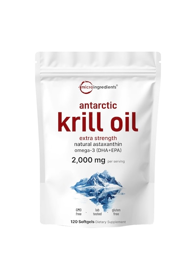 Antartic Krill Oil Astaxanthin & Omega -3 Dha + Epa 2,000 Mg 240 Softgels
