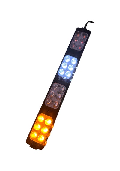Polis Çakar Ip65 2835smd Kırmızı Mavi Sarı Beyaz Flaş Strobe Işıklar Aydınlatma Oto Araba Motor 200lm Led Dc 12v 24w 24 Göz Led 4 Renk 203x26mm