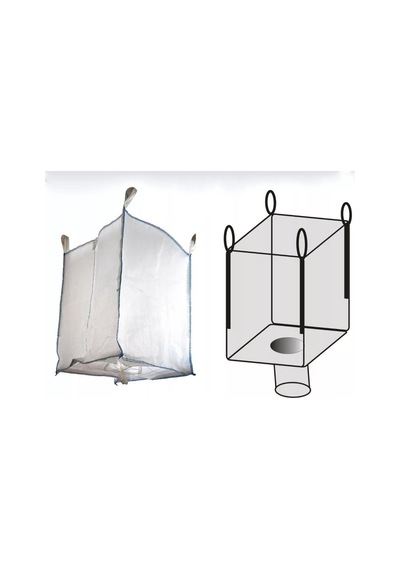 1 Adet 90x90x120 Cm Sanayi Tipi Big Bag Büyük Grit Çuval Alt Bacalı Tahliyeli