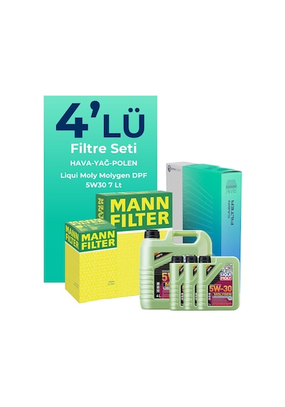 Mann Mitsubishi L200 2.5 Dizel Filtre Bakım Seti Liqui Moly Motor Yağlı (2008-2015) 4 Lü -