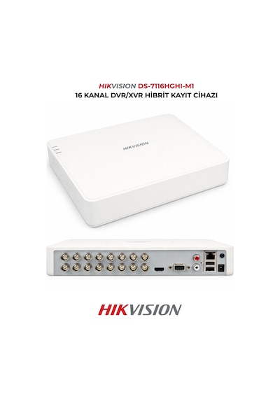 16 Kanal Dvr Ds-7116hghı-m1 H.265+ Güvenlik Kayıt Cihazı