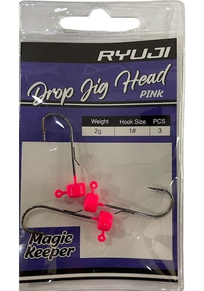 Ryuji Drop Jig Head Zoka 2gr No:1 3 Adet Pink