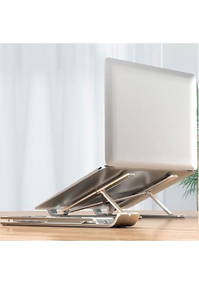 Alepera Electronic - Ayarlanabilir Laptop Standı - Alüminyum - 7 Kademeli - Gri Renk