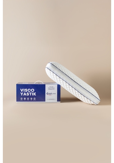 Cennet Yatak Collagen %100 Saf Visco Ortopedik Uyku Yastığı Beyaz
