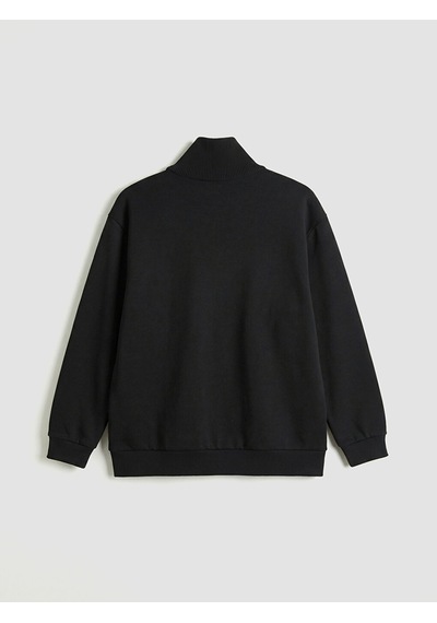 Lcw Vision Siyah Dik Yaka Erkek Kalın Sweatshirt