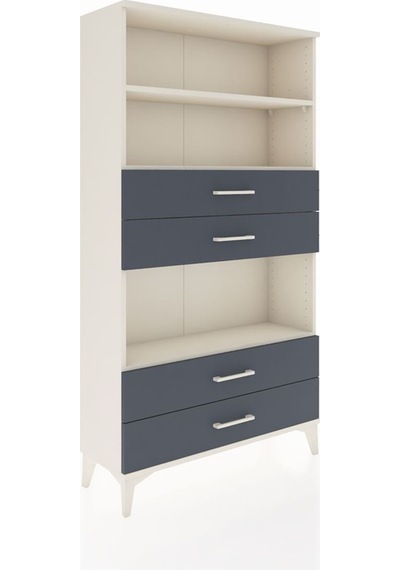 Arges Dolap 3 Raflı 4 Çekmeceli 88x30x163 Aytaşı-antrasit Aytası