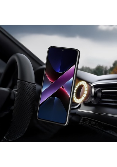 Vendas Xiaomi Poco X7 Pro Kılıf Magnetik Standlı Kamera Korumalı Zore Sürgülü Vega Kapak Siyah