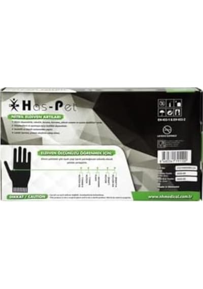 Has-pet Haspet Latex Pudrasız Eldiven Medium 100'lü Açık Mavi