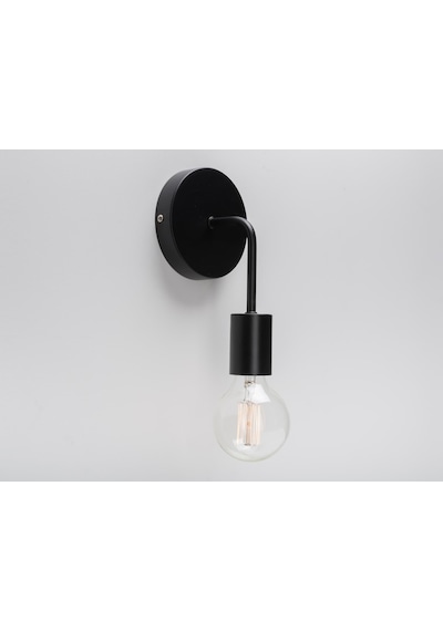 Riolight Vintage,rustik,retro,modern Siyah 1xe27 Duylu Metal Duvar Aplik Siyah