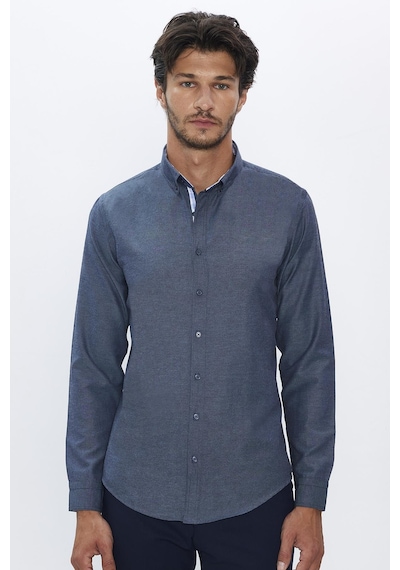 Tudors Erkek Slim Fit Dar Kesim Uzun Kollu Pamuklu Oxford Doku Kolay Ütülenebilir Mavi Düğmeli Yaka Gömlek-15755-mavi Mavi Tudors Erkek Slim Fit Dar Kesim Uzun Kollu Pamuklu Oxford Doku Kolay Ütülenebilir Mavi Düğmeli Yaka Gömlek-15755-mavi Mavi