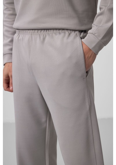Taş Yüzeyi Dokulu Oversize Erkek Eşofman Takım - 85275 Taş Rengi
