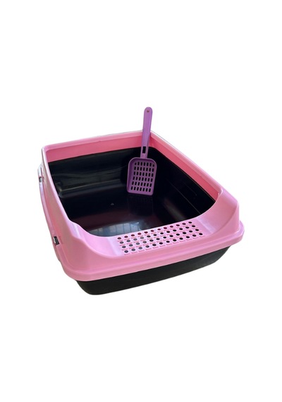 Elekli Açık Kedi Tuvalet Ve Paspas-pembe