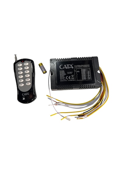 Cata 10 Lu Kanal Avize Kumandası 10x500 W Ct-9152 Siyah  -  Beyaz