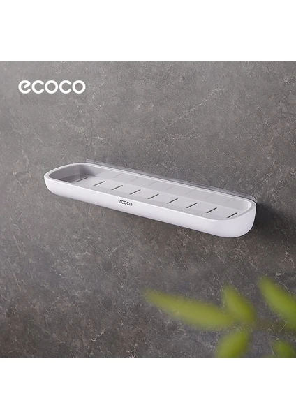 Duvara Yapışkanlı Banyo Ve Mutfak Düzenleme Rafı Gri Beyaz Beyaz - Gri