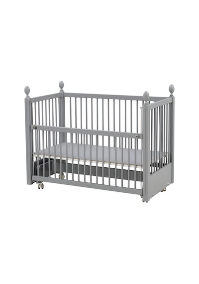 Meltem Kids Kral Sallanır Ahşap Anne Yanı Beşik 60 x 120 CM Gri