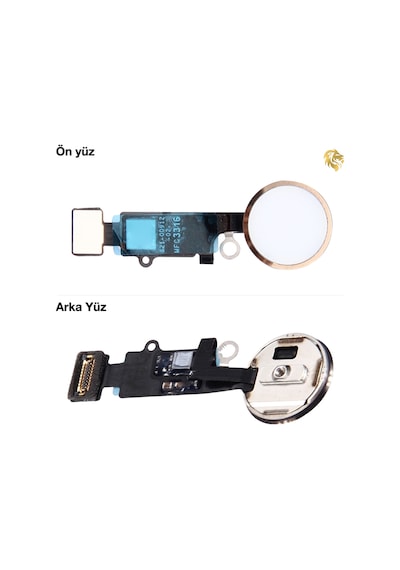Apple iPhone Uyumlu 7 Plus Home Tuşu - Gold / Altın Sarısı Orta Tuş Butonu Parmak İzi Butonu Açma-kapama Butonu A