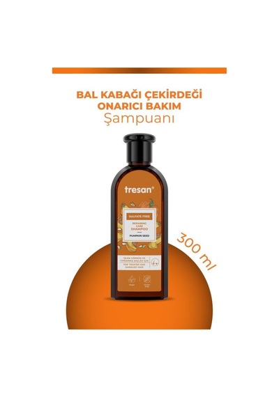 Tresan Bal Kabağı Onarıcı Sülfatsız Şampuanı 300 Ml Tüm Saçlar