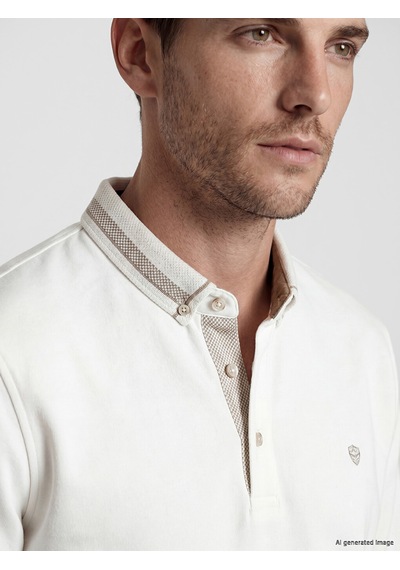 Lcwaıkıkı Classic Beyaz Polo Yaka Erkek Sweatshirt