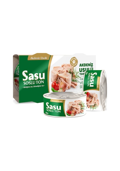 Sasu Akdeniz Usulü Ton Balığı Bütün Dilim 2 x 160 G
