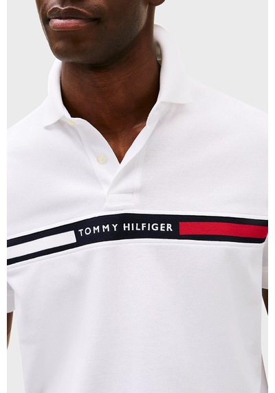 Tommy Hilfiger Erkek Polo Yaka T Shirt Mw0mw38130 Ybr Beyaz Beyaz