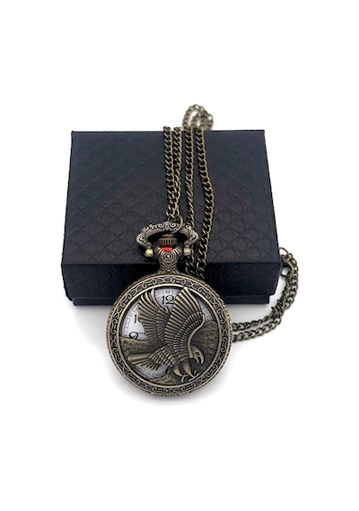 Valkyrie Vintage Kartal Motifli Retro Köstekli Cep Saati - Beşiktaş Saat - Kutulu Hediyelik