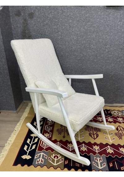 Asedia Trend Lake Teddy Krem Sallanan Sandalye