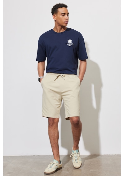 AC&Co / Altınyıldız Classics Erkek Bej Standart Fit Normal Kesim Pamuklu Cepli Örme Şort Bej AC&Co / Altınyıldız Classics Erkek Bej Standart Fit Normal Kesim Pamuklu Cepli Örme Şort Bej