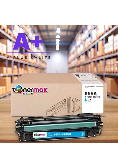 Hp 655a Cf451a Mavi Uyumlu Toner A Plus / Color Laserjet Enterprise M652 / M653 / Mfp M681 / M682
