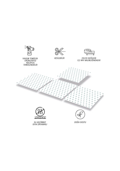 Kendinden Yapışkanlı Yonca Desenli Pvc Karo 30x30 Cm 56 Adet 5m2