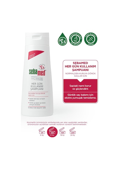 Sebamed Besleyici ve Onarıcı Etkili Normal ve  Kuru Saç Tiplerine Uygun Her Gün Kullanım Şampuan 200 ML
