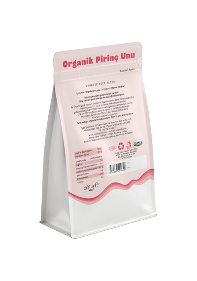 Org.pırınc Unu 500 G Organik Sertifikalı, Pestisit Analizli