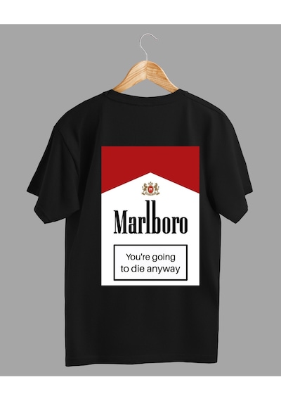 Noot Noot Tasarımlı Baskılı T-shirt Siyah