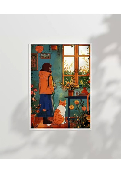 Çerçevesiz Poster Doğal Işık Ve Çiçekler