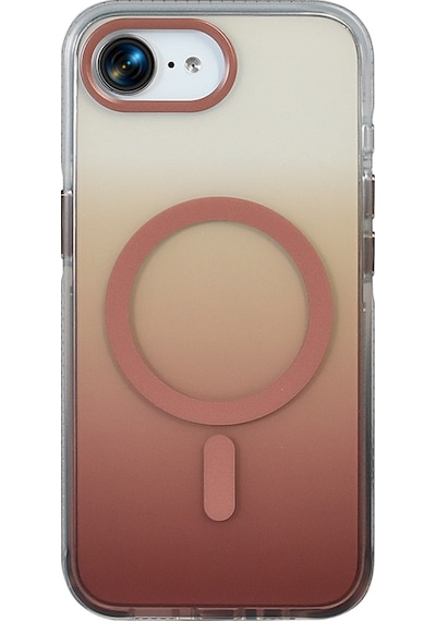 Apple Uyumlu iPhone 17e Kılıf M-safe Şarj Özellikli Transparan Renk Geçişli Zore Toros Kapak - Gold