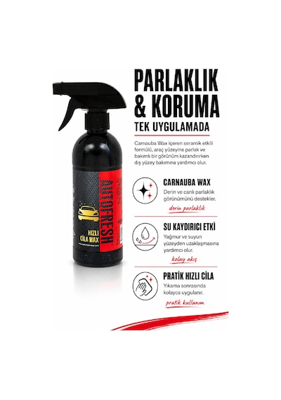 Autofresh Araç Seramik Etkili Hızlı Cila 410 ML + Sünger