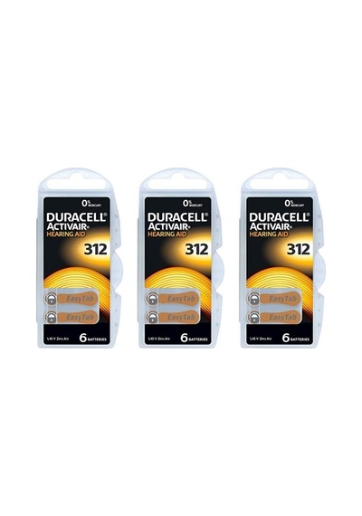 Duracell Activair PR41 312 Numara İşitme Cihazı Pili 6 x 3'lü