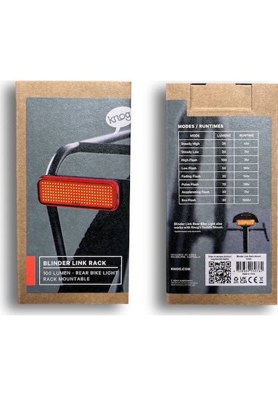 Knog BLINDER LINK 100 Lm USB Bagaj Bisiklet Stop Lambası