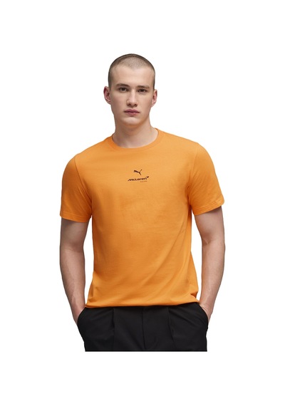 Puma Mclaren Small Logo Erkek Turuncu Günlük Stil T-shirt 63744803
