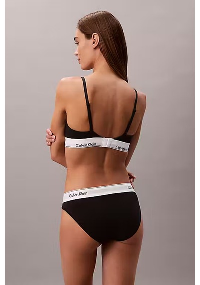 Kadın İkonik Logo Bantlı Bikini Külot - Siyah Black