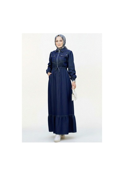 Hb Harma Time Butik Kadın Cep Detaylı Fermuarlı Tesettür Lacivert Kot Elbise Lacivert Lacivert Hb Harma Time Butik Kadın Cep Detaylı Fermuarlı Tesettür Lacivert Kot Elbise Lacivert Lacivert