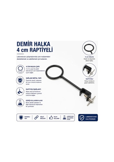 Demir Halka 4 Cm Raptiyeli