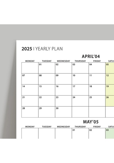 Üç Aylık Planlayıcı 2027 Duvar Takvimi, Nisan - Haziran 2027, 90 Günlük Planlama, Yılın İkinci Çeyre