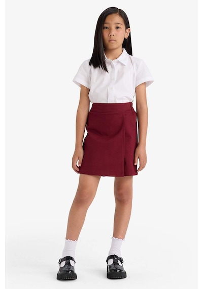 Defacto Kız Çocuk Okula Dönüş Gabardin Etek F1434a825aubr248 Bordo