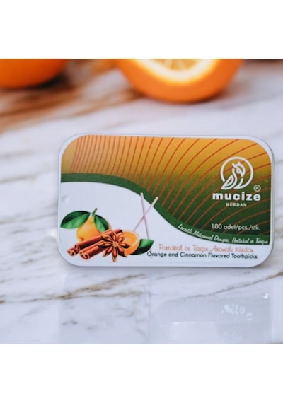 Mucize Portakal-tarçın Aromalı Kürdan Metal Kutu