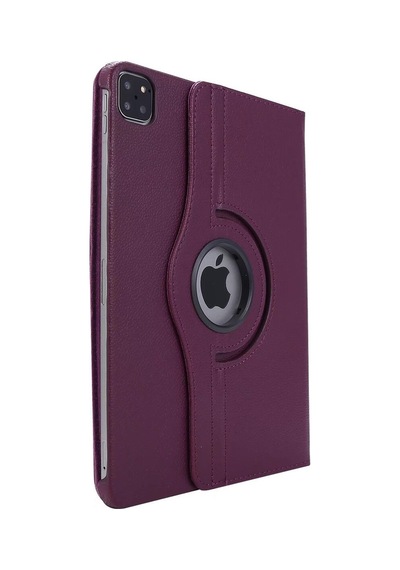 Apple Uyumlu iPad, Pro 4. Nesil M2 2022 11 Inç 360 Dönebilen Uyku Modlu Standlı Pu Deri Kapaklı Kılıf Kılıf