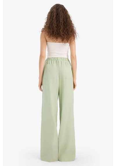 Defacto Wide Leg Çift Cepli Beli Lastikli Standart Boy Keten Karışımlı Pantolon E1981ax25smgn953 Yeşil Defacto Wide Leg Çift Cepli Beli Lastikli Standart Boy Keten Karışımlı Pantolon E1981ax25smgn953 Yeşil