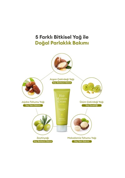 Elektriklenen Saçlara Yoğun Nemlendirici Durulanmayan Saç Kremi Mılk Baobab Hair Moisture Cream