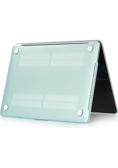 Apple MacBook Air 13.6 İnç A2681 Uyumlu M2 - A3113 M3 A3240 M4 Çip Kılıf Hardcase Su Yeşil Su Yeşilli