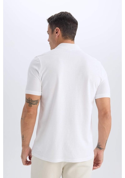 DeFacto %100 Pamuk Regular Fit Polo Yaka Kısa Kollu Basic Düz Pike Kumaş Tişört C1293AX25SPWT34